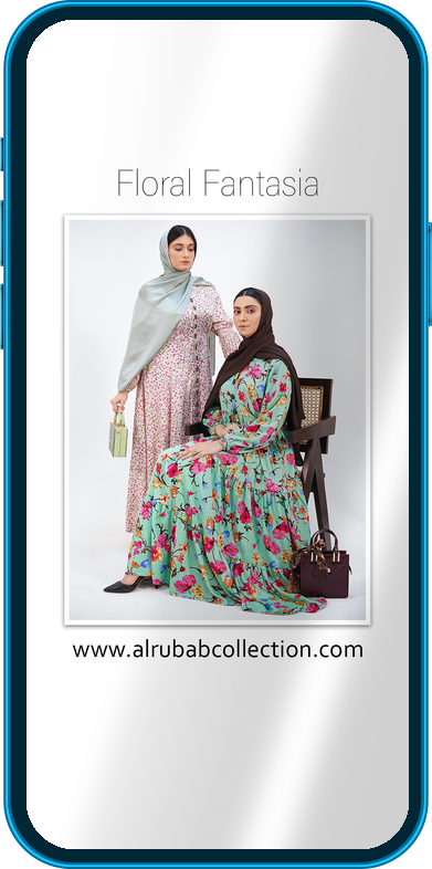 Floral Fantasia collection story creative designed for Al Rubab Collection